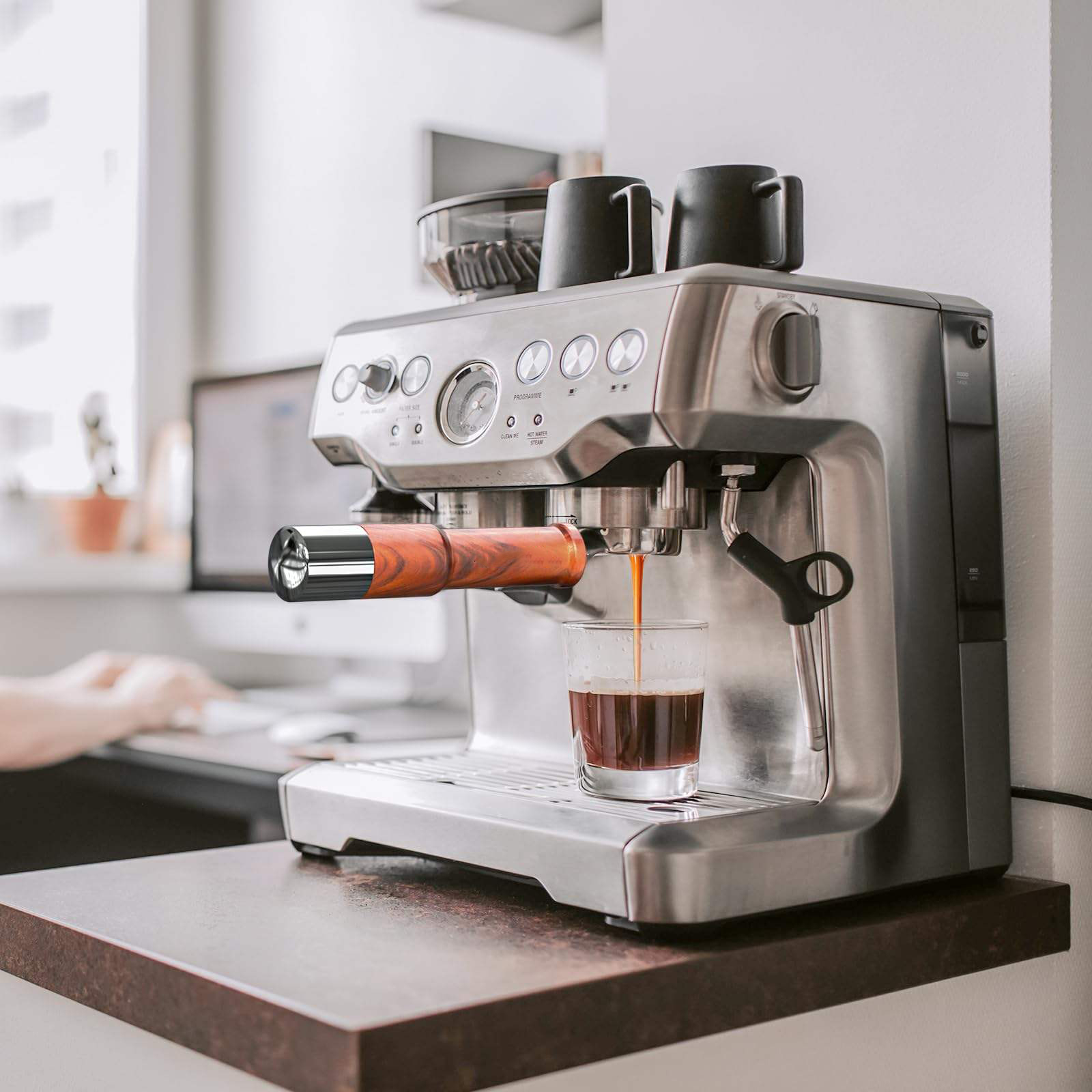Delonghi Espresso Ecp3420 - พอร์ทาฟิลเตอร์แบบไม่มีก้นขนาด 51 มม. 2 หู สำหรับเครื่องชงกาแฟ