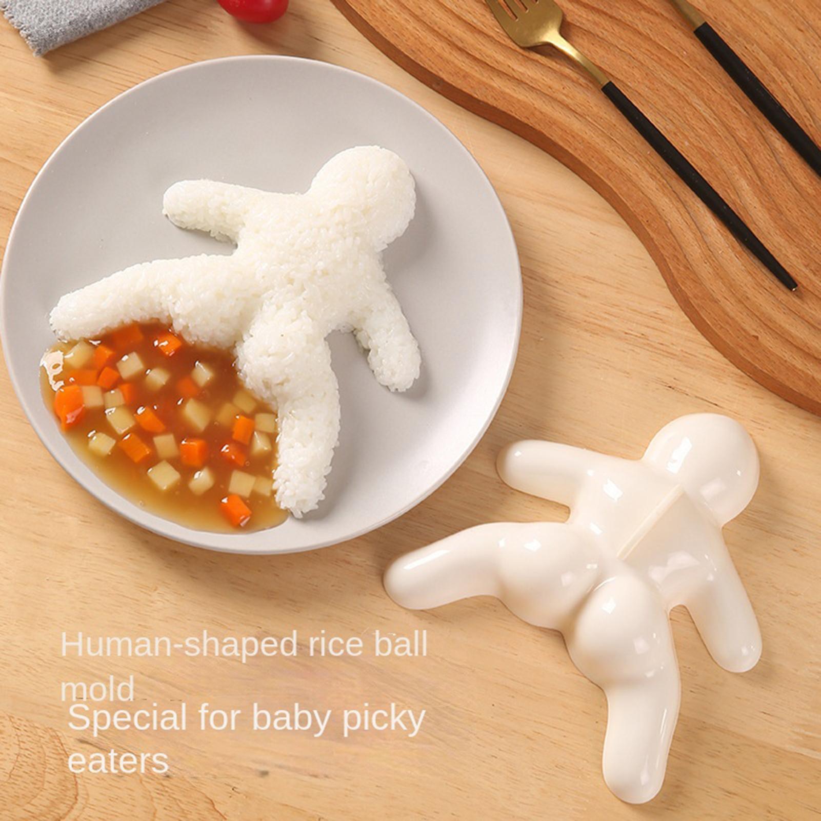 Rice Ball Mold - แม่พิมพ์ข้าวปั้นขนาดเล็กน่ารัก รูปทรงมนุษย์ วัสดุ PP ไม่ติดกระทะ ใช้งานง่าย