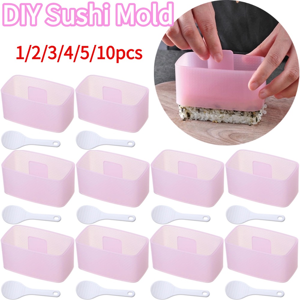 Rice Ball Mold - แม่พิมพ์ทำซูชิ DIY แบบใหม่ ที่กดอาหาร ไม่ติดกระทะ รูปทรงสี่เหลี่ยมและสามเหลี่ยม