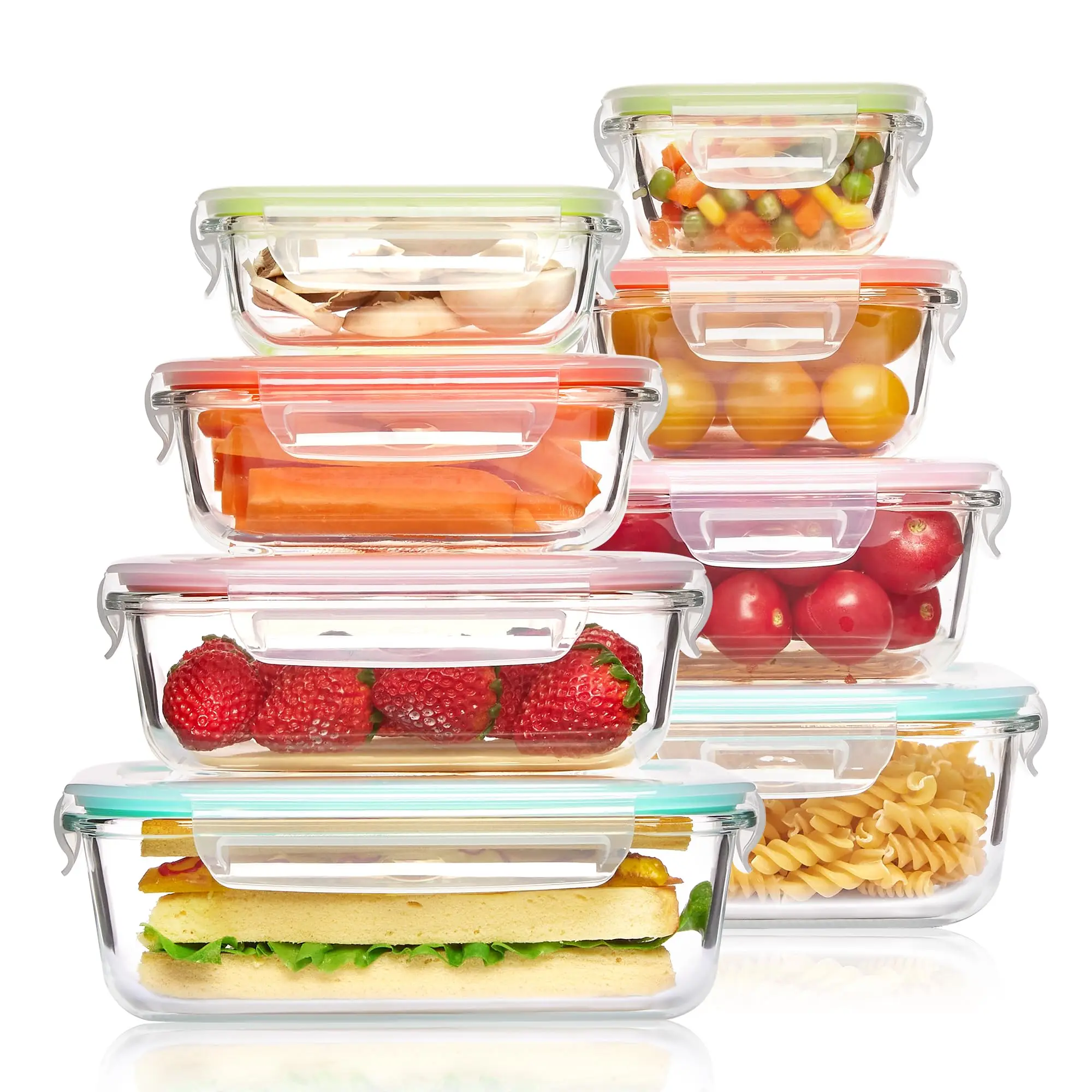 Meal Preparation - กล่องข้าวแก้วภาชนะเก็บอาหาร, อุปกรณ์เตรียมอาหาร, กล่องเบนโตะสุญญากาศ, สําหรับไมโครเวฟ, เตาอบ, ตู้แช่แข็งและเครื่องล้างจาน,