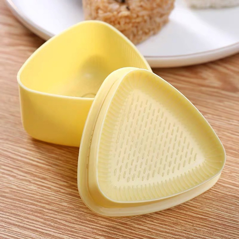 Rice Ball Mold - แม่พิมพ์ทำซูชิแบบใหม่ ทำข้าวปั้นโอนิกิริ แม่พิมพ์รูปสามเหลี่ยมสำหรับทำซูชิ อุปกรณ์ทำเบนโตะสำหรับครัวเรือนสไตล์ญี่ปุ่น