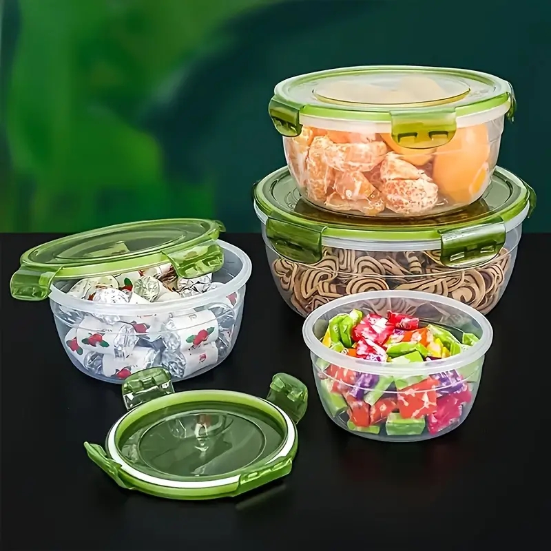 ภาชนะเก็บอาหารพลาสติก 4 ชิ้น ก - Meal Preparation บทวิจารณ์และราคา