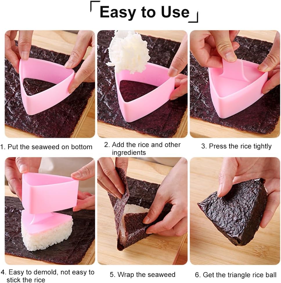 2pcs แม่พิมพ์ซูชิ Onigiri ข้าว - Rice Ball Mold บทวิจารณ์และราคา