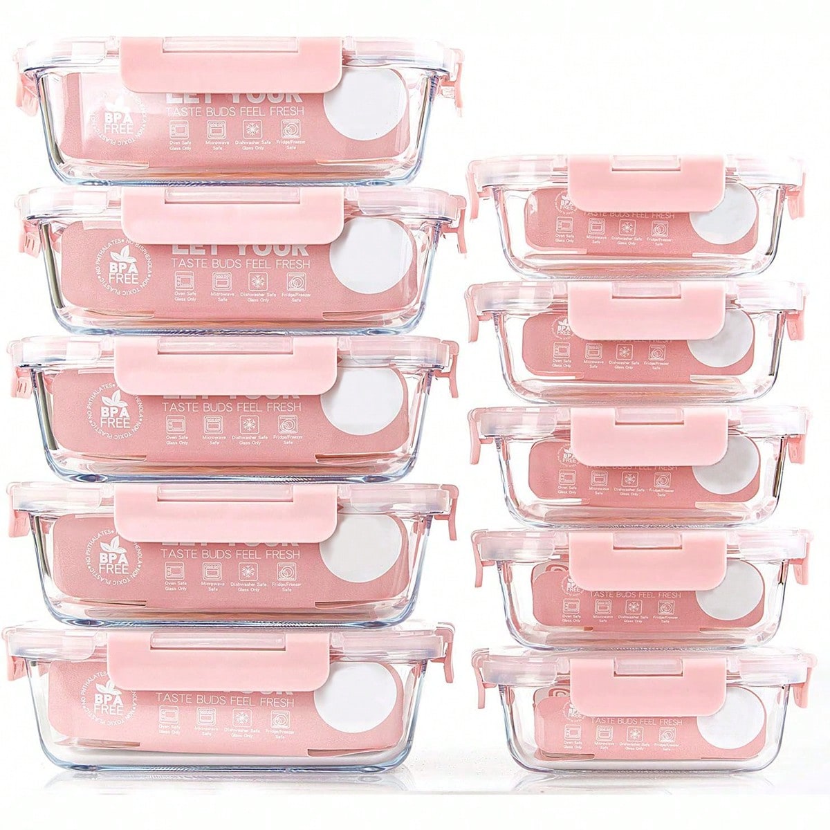 ชุดกล่องแก้วสำหรับเตรียมอาหาร  - Meal Prep Glass Containers Oven Safe บทวิจารณ์และราคา