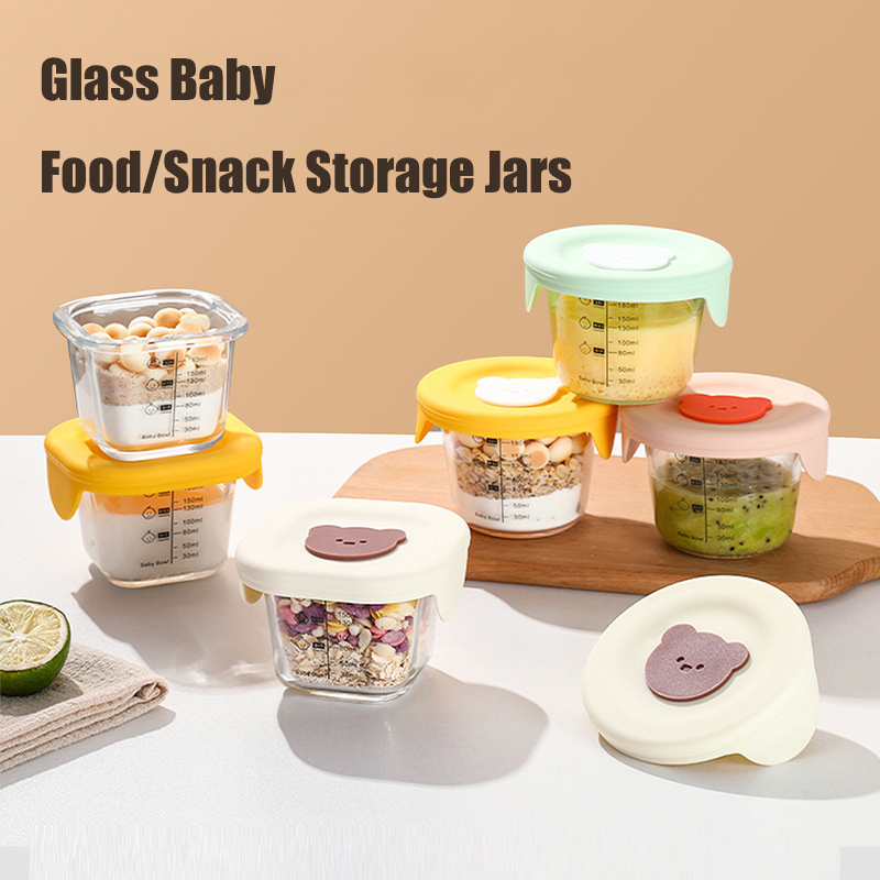 180ml แก้วเก็บอาหารเด็ก Jars พ - Meal Prep Glass Containers Oven Safe บทวิจารณ์และราคา