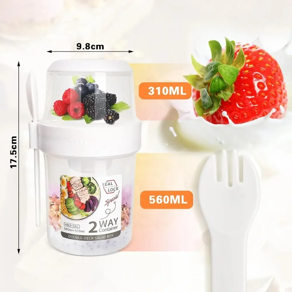 ถ้วยสลัดถ้วยอาหารเช้าแบบพกพาเก - Meal Preparation บทวิจารณ์และราคา