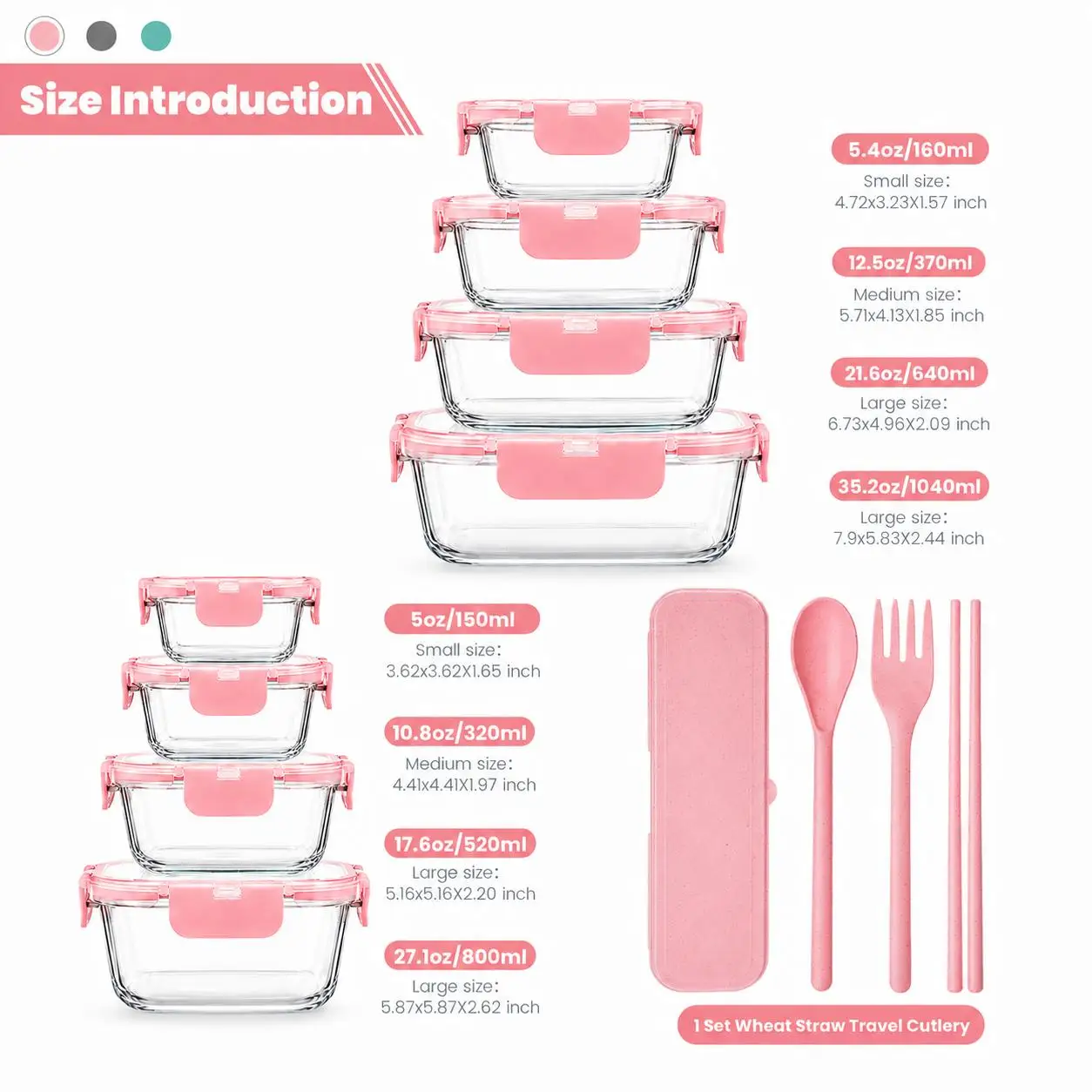 ชุดกล่องเก็บอาหารแก้วบอโรซิลิเ - Meal Prep Glass Containers Oven Safe บทวิจารณ์และราคา