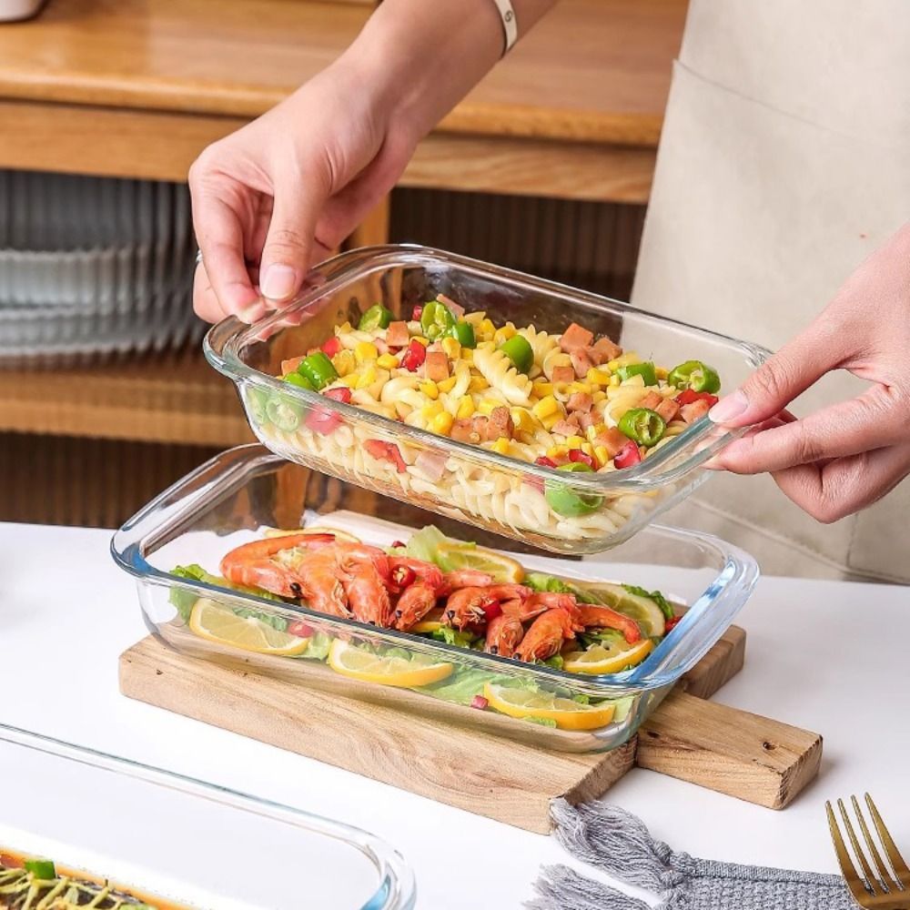 ถาดอบแก้วทรงสี่เหลี่ยมทนทาน ทน - Meal Prep Glass Containers Oven Safe บทวิจารณ์และราคา